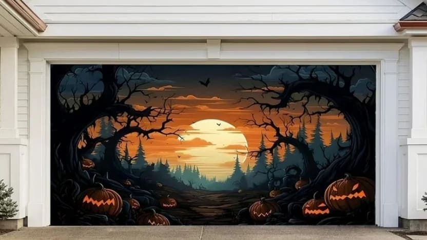 Best Garage Door Cover Options for Halloween and Fall Decorations